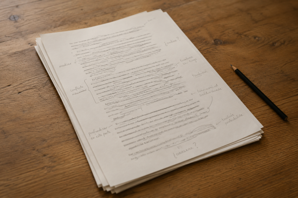 Corrección de manuscritos en Semilla Editorial